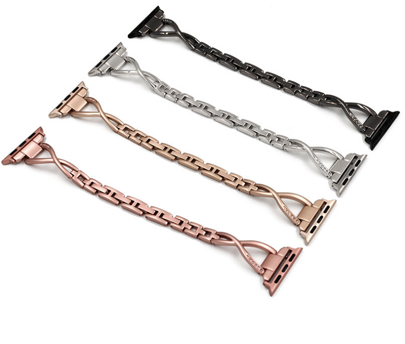 Diamond-Encrusted X-Steel Apple Watch Strap