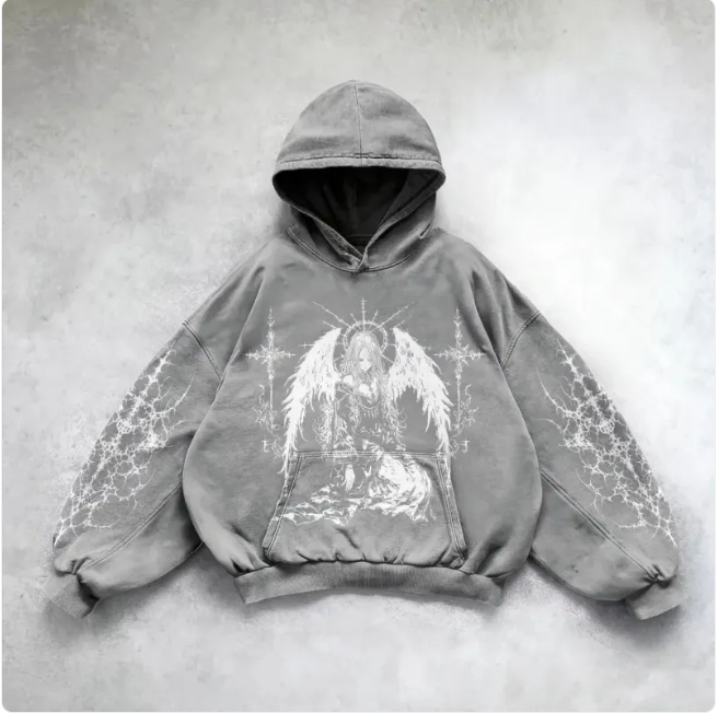 City Pulse Y2K Hooded Sweatshirt