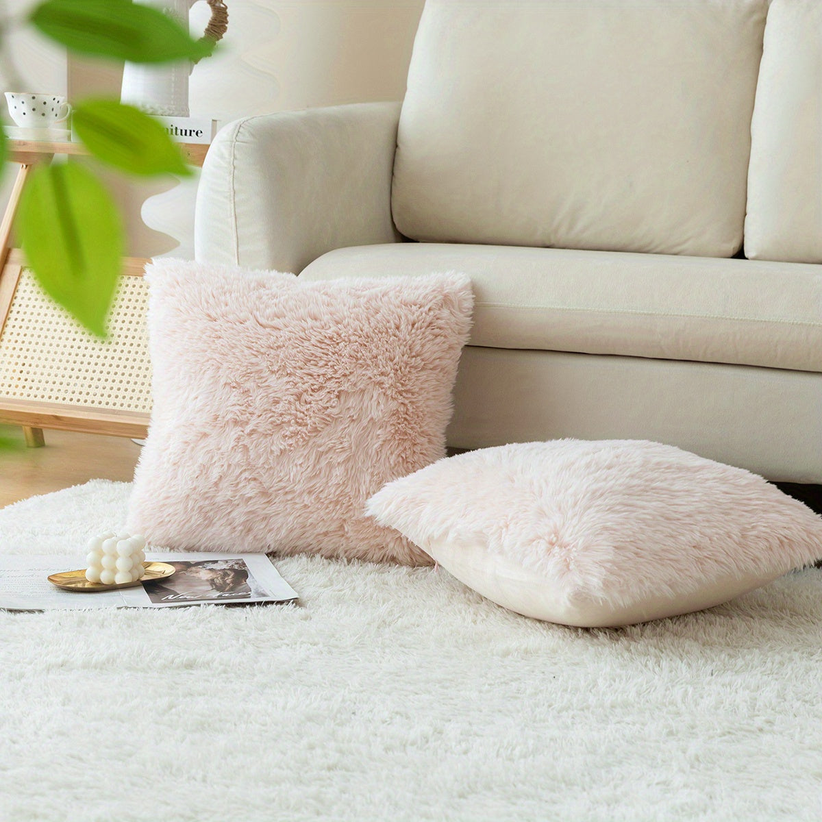 Chic Plush Faux Fur Pillow Covers