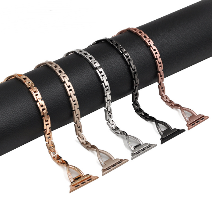 Diamond-Encrusted X-Steel Apple Watch Strap