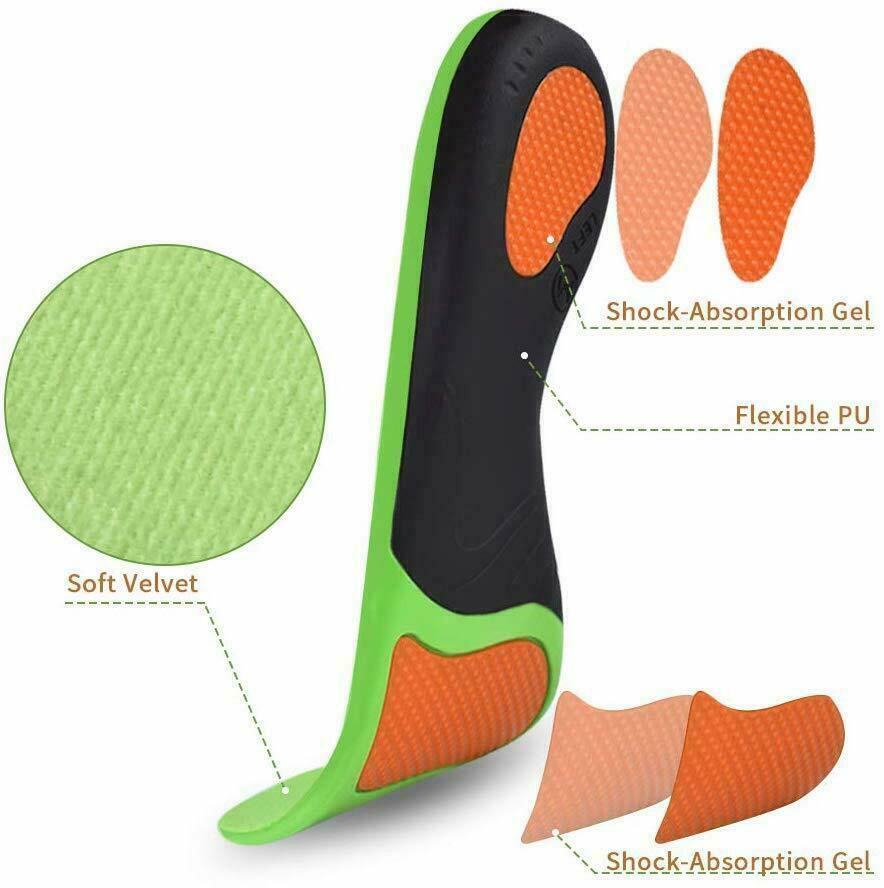 Targeted arch support orthotic insoles