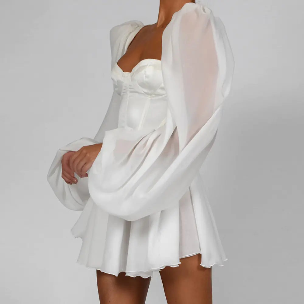 Elegant Chiffon Lotus Dress