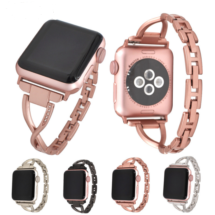 Diamond-Encrusted X-Steel Apple Watch Strap