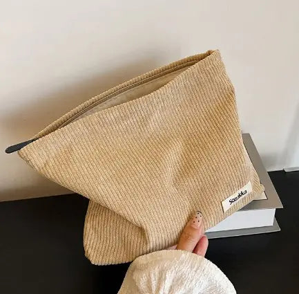 Chic Corduroy Cosmetic Case