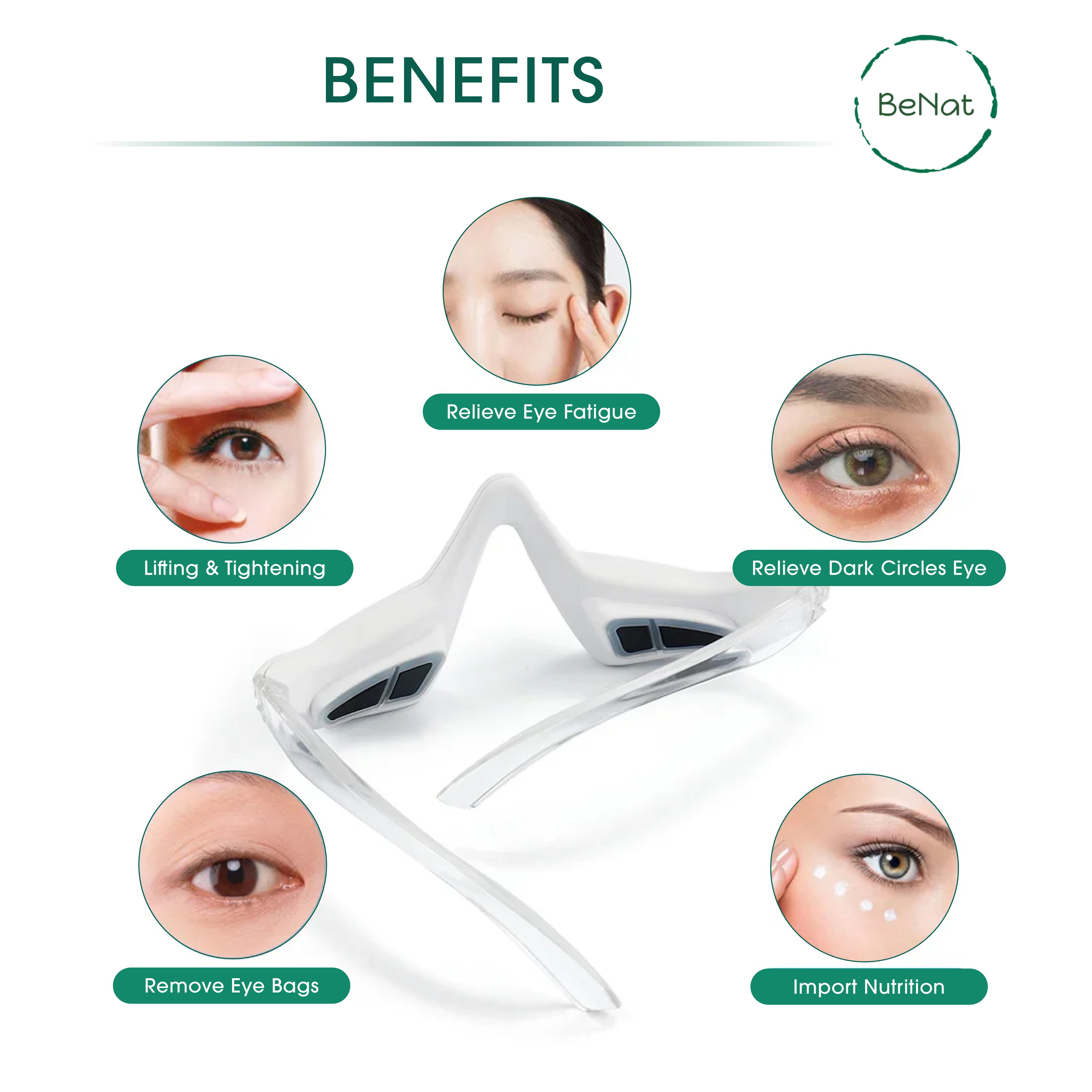 BrightEyes Red Light Under-Eye Therapy Massager