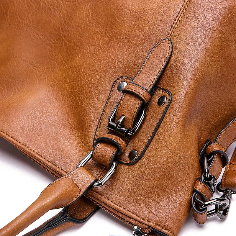 Vintage Elegance Shoulder Bag - High Capacity