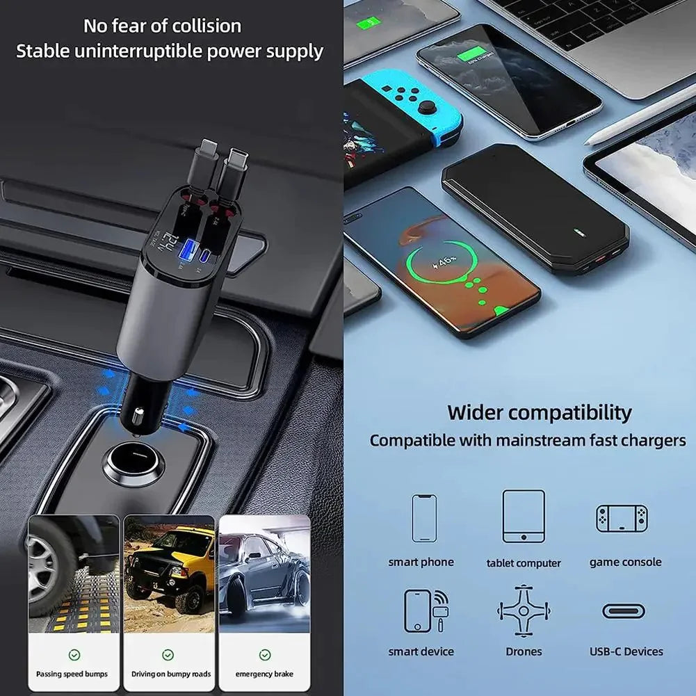 QuadPort Car Charge Hub