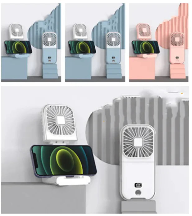 Compact Dual-Mode Cooling Fan, USB Charged