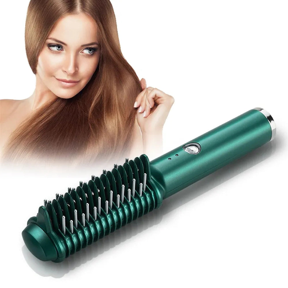 2-in-1 curling and straightening hair comb