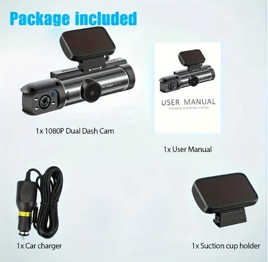 360° Twin Lens Auto Dashcam