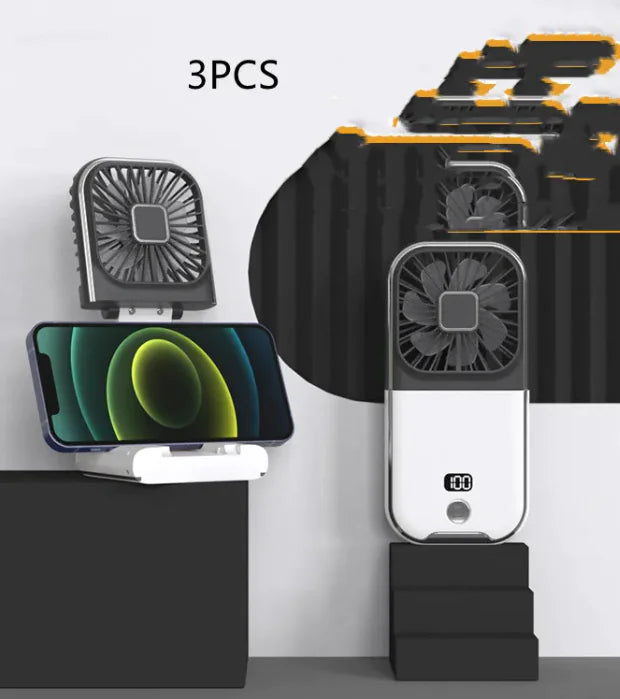 Compact Dual-Mode Cooling Fan, USB Charged