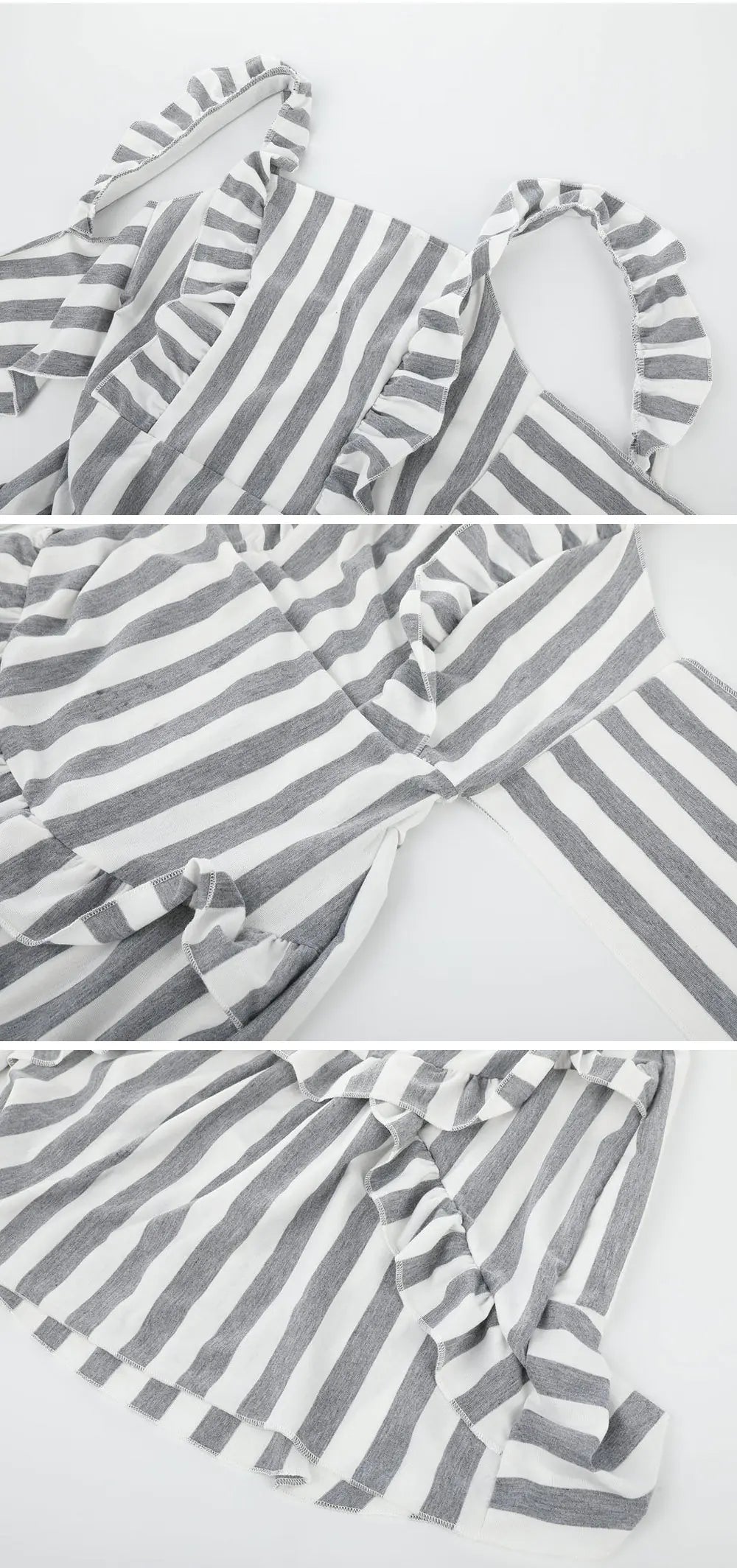 Chic Striped Lace-Up Dress
