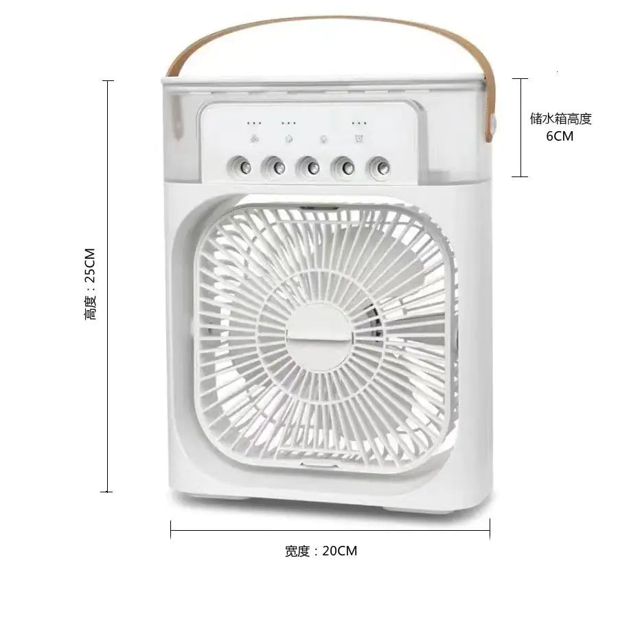 3-in-1 Compact Air Cooler - Mini AC, Humidifier & LED Lights