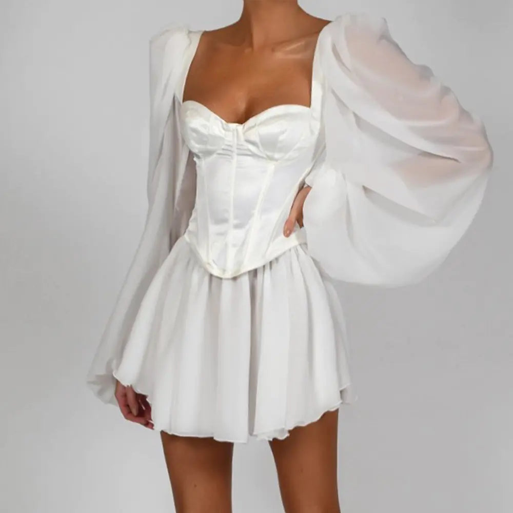Elegant Chiffon Lotus Dress