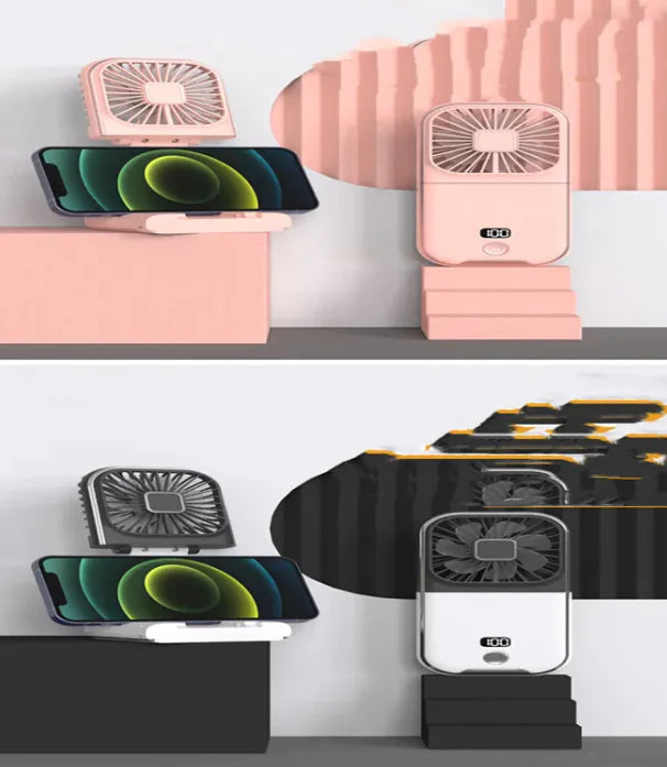 Compact Dual-Mode Cooling Fan, USB Charged