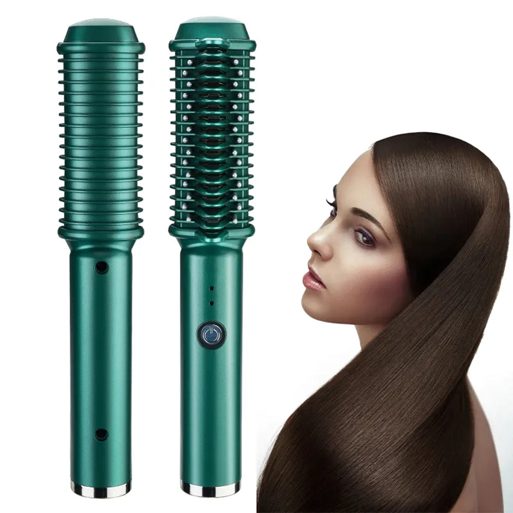 2-in-1 curling and straightening hair comb