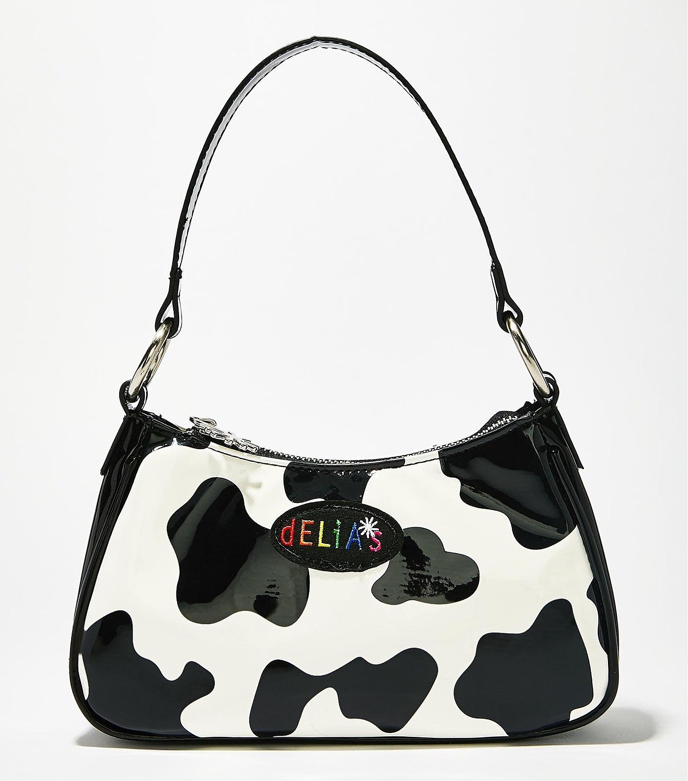 Chic Cow Print Baguette Tote