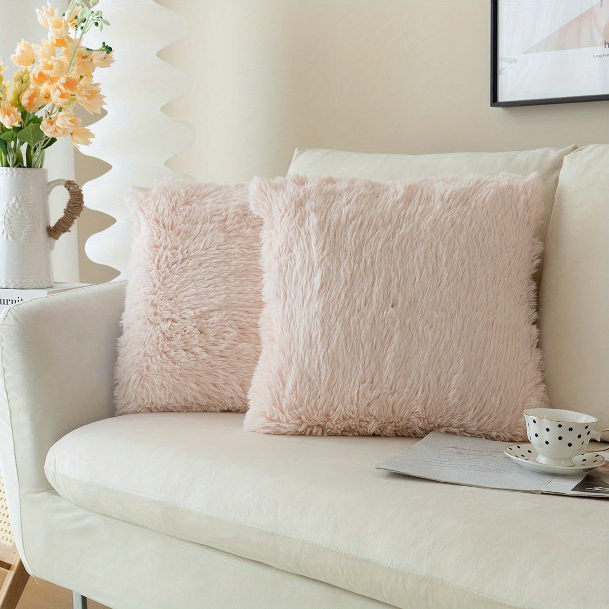 Chic Plush Faux Fur Pillow Covers