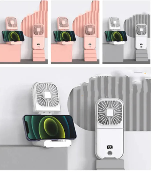 Compact Dual-Mode Cooling Fan, USB Charged