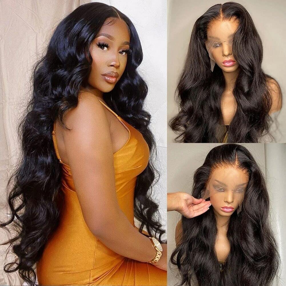 Walsdi 13x4 HD Lace Front Wigs Pre Plucked with Baby Hair 26inch