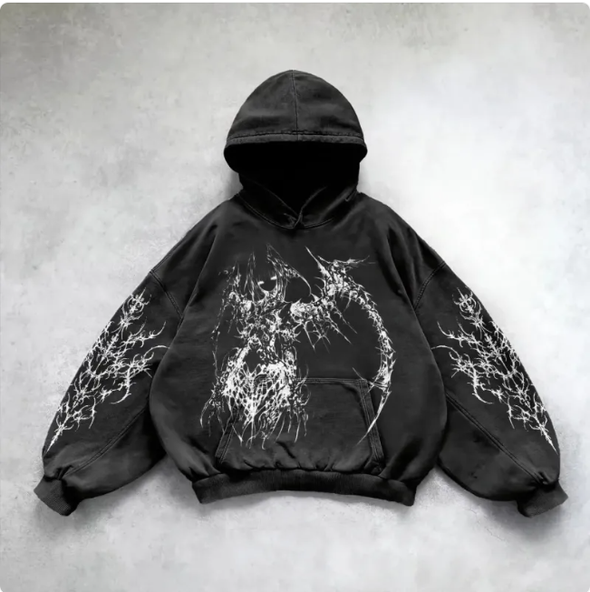 City Pulse Y2K Hooded Sweatshirt