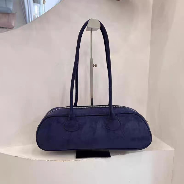 Chic Suede Arc Baguette for Women