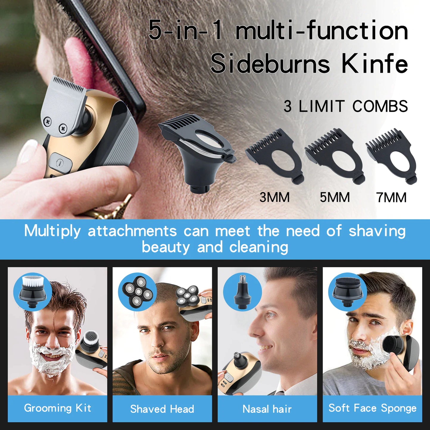 5-in-1 Multifunctional Beard Trimmer