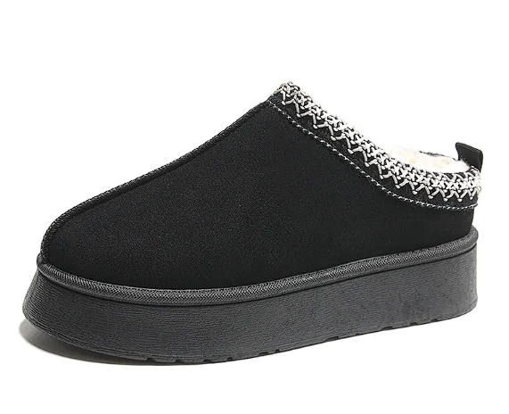 Fleece-Lined Cozy Ankle Slippers