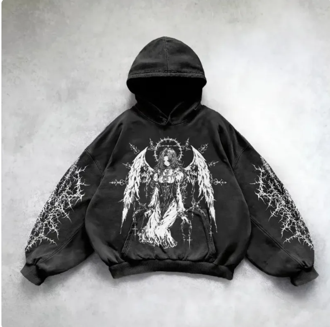 City Pulse Y2K Hooded Sweatshirt