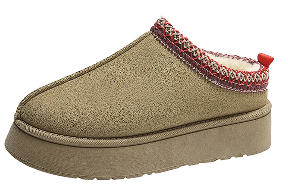 Fleece-Lined Cozy Ankle Slippers