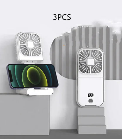 Compact Dual-Mode Cooling Fan, USB Charged