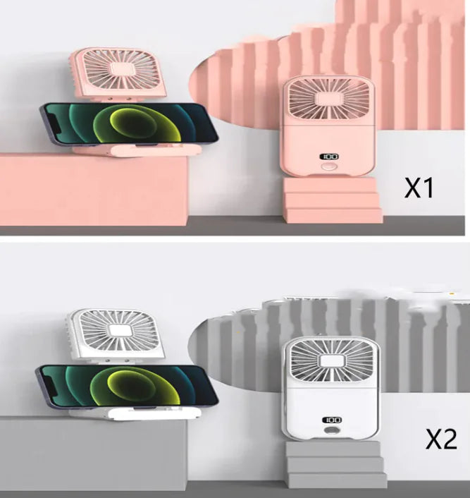 Compact Dual-Mode Cooling Fan, USB Charged