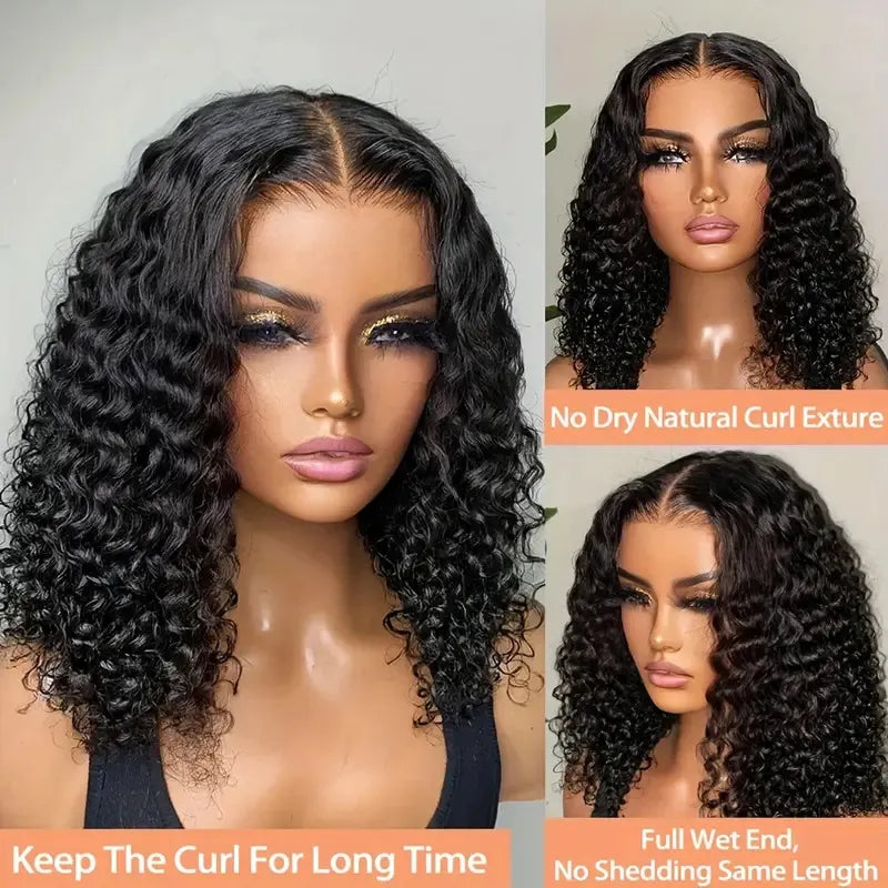 Double Drawn Water Wave Lace BOB Wig