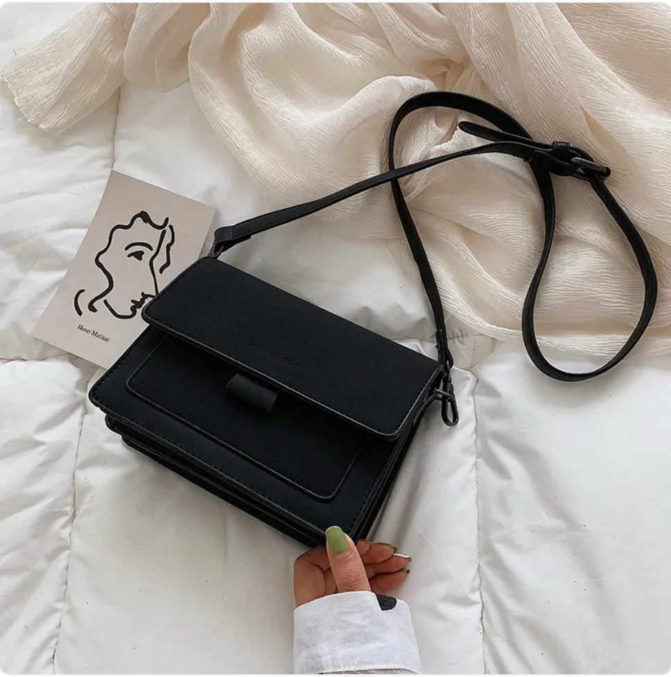 Broad Strap Square Crossbody