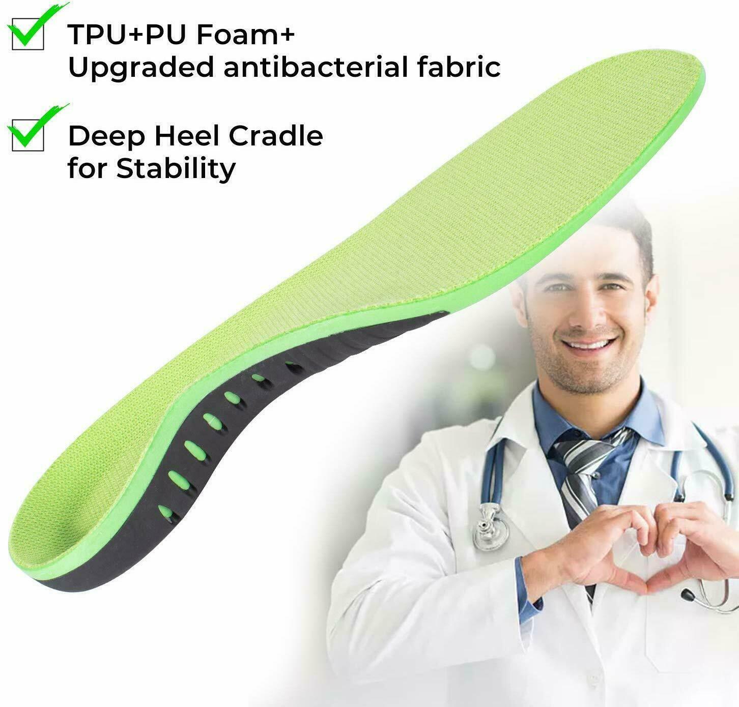 Targeted arch support orthotic insoles
