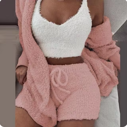 Lux Plush 3-Piece Loungewear Set