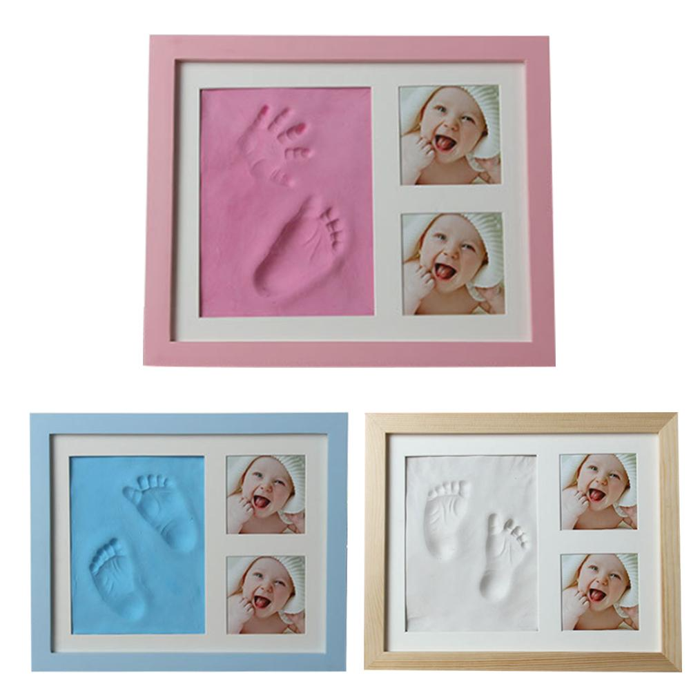 Tiny Touches: Baby Print Kit with Elegant Wood Frame - A Cherished Memory Maker!