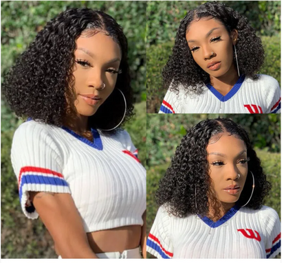 Chic Curly Bob Human Hair Wig
