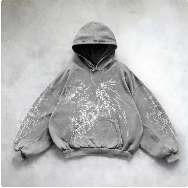 City Pulse Y2K Hooded Sweatshirt