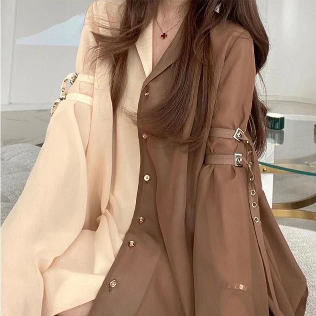Chic Harajuku-Inspired Korean Shirt Dress