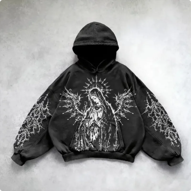 City Pulse Y2K Hooded Sweatshirt