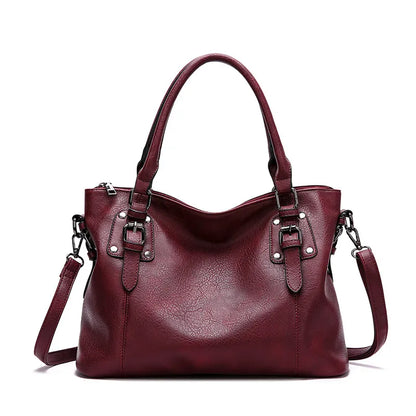 Vintage Elegance Shoulder Bag - High Capacity