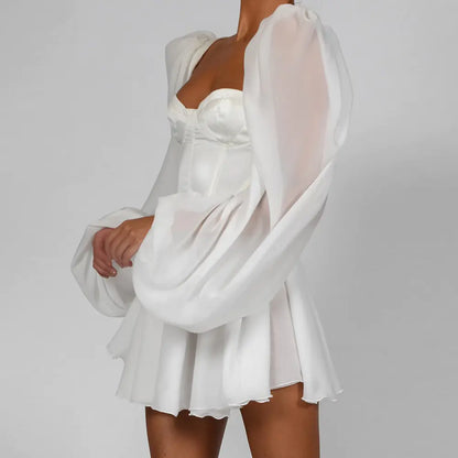Elegant Chiffon Lotus Dress