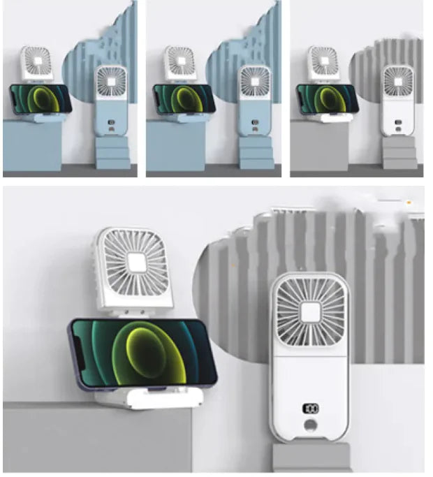 Compact Dual-Mode Cooling Fan, USB Charged