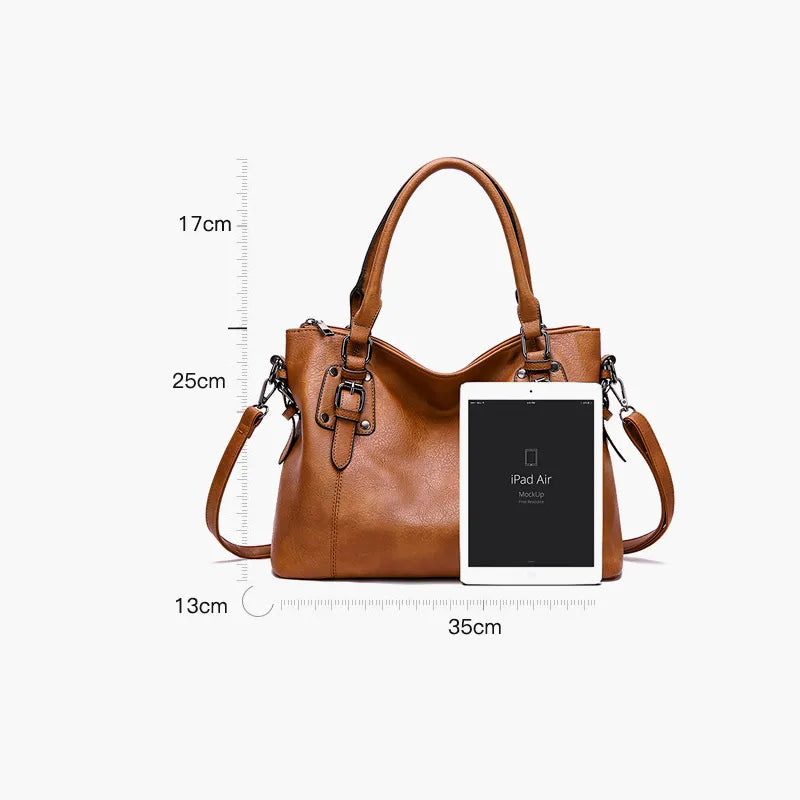 Vintage Elegance Shoulder Bag - High Capacity