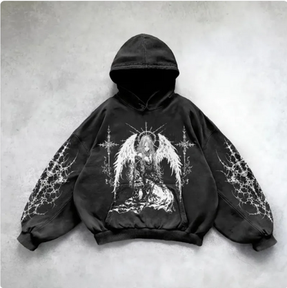 City Pulse Y2K Hooded Sweatshirt