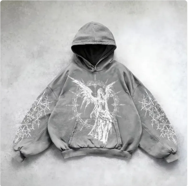 City Pulse Y2K Hooded Sweatshirt