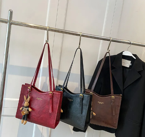 Vintage Spacious Shoulder Tote
