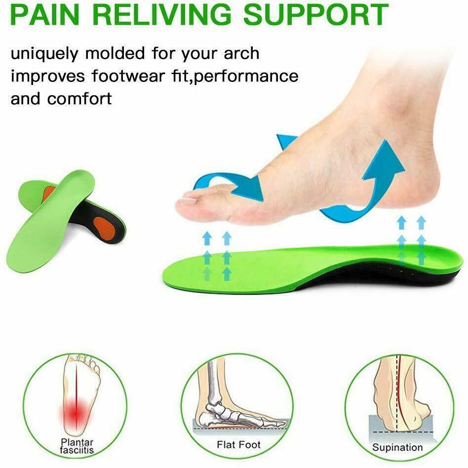 Targeted arch support orthotic insoles