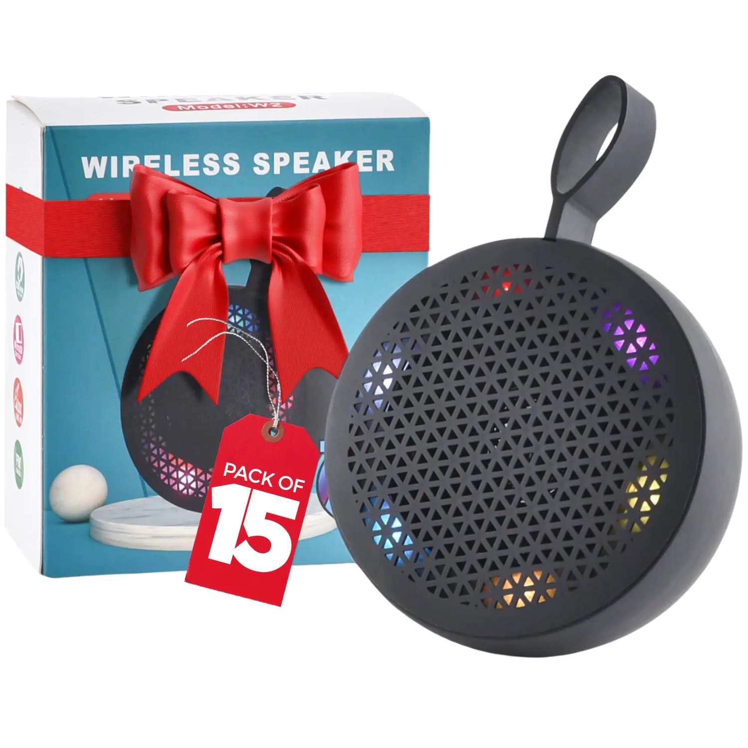 AQUABEAT Waterproof Bluetooth Shower Speaker with LED